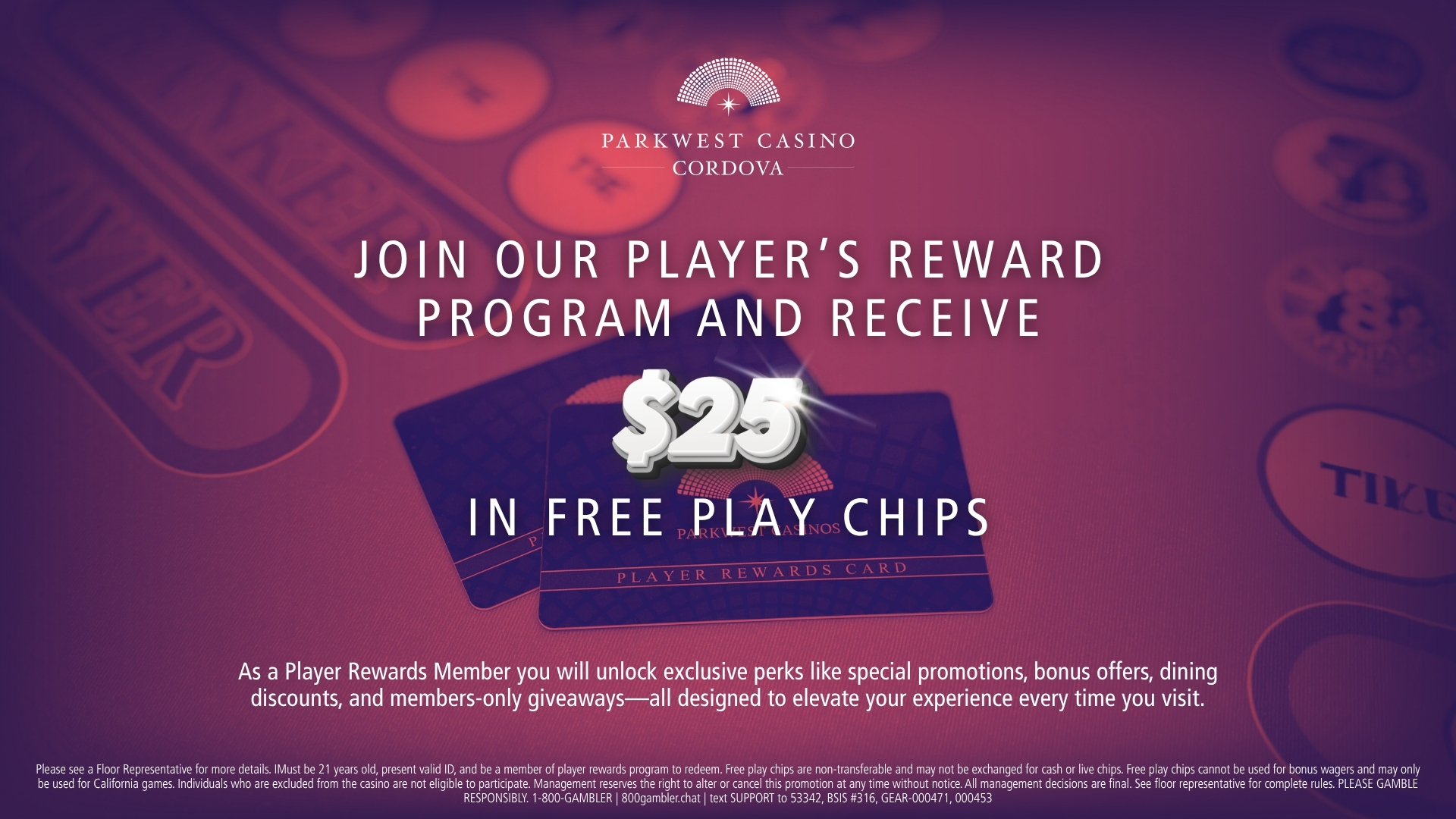 Join Our Players Reward Program